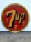 1940's 7-Up Metal Sign, 48in Round, Single Sided