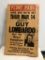 Early Peony Park Guy Lombardo Concert Poster 22in x 14in (one small tear)