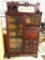 Victorian Mahogany or Walnut Drop Front Secretary China Cabinet