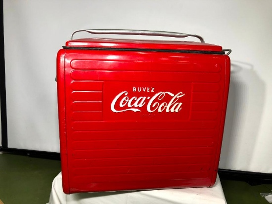 Vintage Coca-Cola Picnic Cooler by St. Thomas Metal Signs Buvez Coca-Cola