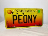 Peony Park Vanity License Plate from Nebraska