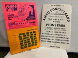 1974 Peony Park Calendar, Peony Park Concert Poster 