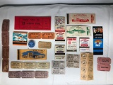 Peony Park Memorabilia, Orig. Tickets, Matchbooks, Ticket Book, Misc.