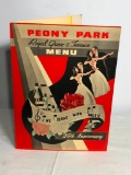 Original Peony Park Food & Drink Menu from the Royal Grove & Terrace, 25th Anniversary c. 1944