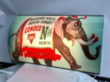 Conoco Motor Oil Lighted Curved Sign w/ Incredible Circus Elephant Graphic - NEW - Nth Motor Oil