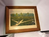 1930s Sidney Z. Lucas Original The American National Game of Baseball Lithograph