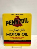 Pennzoil Motor Oil Heavy Duty Contemporary Die Cut Metal Sign, 13in