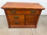 Antique Oak Cabinet, 36in x 18in x 27in