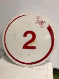 Peony Park Parking Lot Sign, Row 2 w/ Peony Park Skunk Logo, 18in