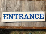 Peony Park Wooden Sign, ENTRANCE 42in x 10in