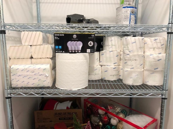 (7) LED Light Bulbs, Paper Towels, Toilet Paper