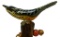 Bright Colored Carved Wooden Bird Cane
