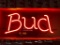 Bud Neon Sign, Arched Text