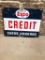 Esso Motor Oil Credit Cards Honored Double Sided Porcelain Sign, c. 1939, 18in x 14in, DSP