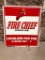 Texaco Fire Chief Gasoline Double Sided Tin Sign, 18in x 16in