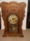 Sessions 8 Day Oak Shelf Kitchen Clock, 1/2 hr Strike w/ Key, All Orig, See pics for more detail.