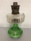 Aladdin Lamp Corinthian B-105 Clear Font Green Foot Model B Burner