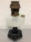 Aladdin Lamp Corinthian B-124 Black Foot White Moonstone Font Model B Burner 1935-1936