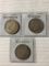 Lot of 3 - Morgan Silver Dollars - 1921, 1921 D, 1921 S