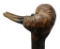 Carved Wooden Fowl with Large Beak Cane