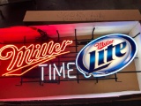 Miller Time Miller Light Neon Beer Sign