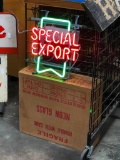 Vintage Special Export Beer Neon Sign w/ Original Shipping Box, Older 2 Color Sign