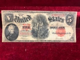 Horse Blanket Dollar, Series 1907 Five Dollar U.S. Note Large Note
