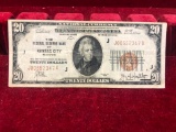Twenty Dollar $20 National Currency, FRB of Kansas City Series 1929