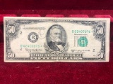 $50 Federal Reserve Note, Star Note Series 1950 D New York Fifty Dollar