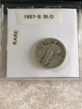 1927 S Silver Standing Liberty Quarter - Rare