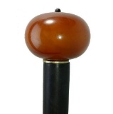 Elegant Simple Stone Dress Cane with Knob Handle and Gold or Brass Collar