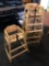Lot of 4 Wooden High Chairs, Childrens Highchairs