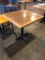 Restaurant Table, Wood & Laminate Top, Single Pedestal Iron Base, 30in x 30in x 30in