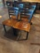 Restaurant Chairs, Lot of 4, Iron Ladder Back w/ Wooden Seat, Iron Frame by Selected Furniture