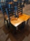 Restaurant Chairs, Lot of 4, Iron Ladder Back w/ Wooden Seat, Iron Frame by Selected Furniture