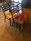 Restaurant Chairs, Lot of 4, Iron Ladder Back w/ Wooden Seat, Iron Frame by Selected Furniture