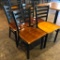 Restaurant Chairs, Lot of 4, Iron Ladder Back w/ Wooden Seat, Iron Frame by Selected Furniture