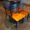 Restaurant Chairs, Lot of 4, Iron Ladder Back w/ Wooden Seat, Iron Frame by Selected Furniture