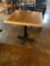 Restaurant Table, Wood & Laminate Top, Single Pedestal Iron Base, 30in x 30in x 30in