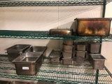 Lot of 15 Steam Table Pans, 11 w/ Lids, 2 w/ False Bottoms