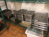 Lot of 19 Steam Table Pans w/ Lids, 1/9 Size to Full Size