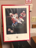 Signed Tommie Frazier Quarterback Champion Print, Framed, Huskers