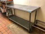 Stainless Steel Prep Table, 60in x 24in x 34in H, BK Resources, w/ Undershelf