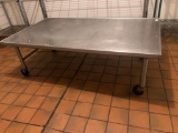 Stainless Steel Rolling Chef Base or Prep Table, 60in x 34in x 20in