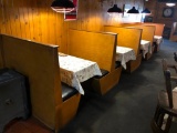 Bank of Booths, Wood Framed, Padded Seat w/ Table