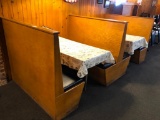 Bank of Booths, Wood Framed, Padded Seat w/ Table