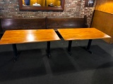 Restaurant Tables, Lot of , 60in x 36in Wood & Laminate Top, , (2) Wood Top Tables, 1 Laminate Top