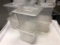 Lot of 9 Cambro Camware Clear Food Pans, 1/6 Size No. 66CW, 6in Deep w/ Lids