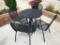 Patio Table, 4 Chairs, Umbrella & Umbrella Stand