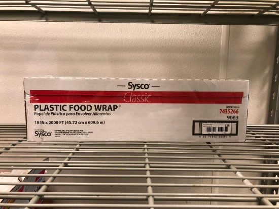 Sysco Plastic Food Wrap, 18in x 2,000Ft, Sealed